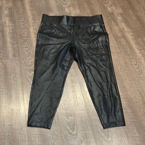 Torrid vegan leather snake print pixie leggings